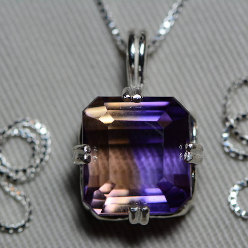 sterling silver Ametrine pendant for necklace