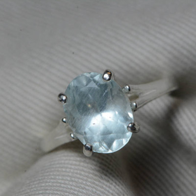 Aquamarine Ring, Aquamarine Solitaire 2.91 Carats Appraised At 450.00 Sterling Silver, Genuine Real Natural, March Birthstone Jewelry