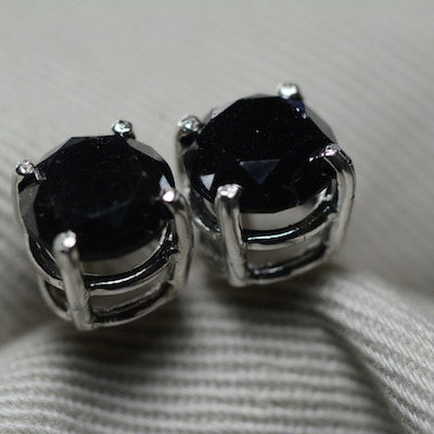 Black Diamond Earrings, 4.24 Carat Diamond Stud Earrings Appraised At 2,550.00 Certified Diamond, Real, Natural, Genuine Diamond Jewellery