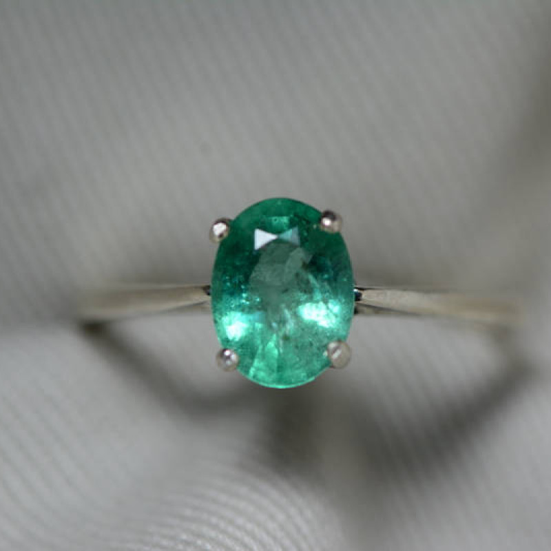 Emerald Ring Real Emerald Solitaire Ring 113 Carats Appraised At 33900 Sterling Silver Genuine Emera 557439019 2461