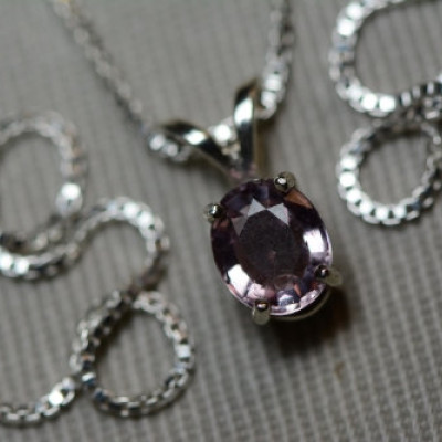 Pink Sapphire Necklace, Pink Sapphire Pendant 0.90 Carats Appraised at 800.00 on 18" Sterling Silver Necklace, September Birthstone