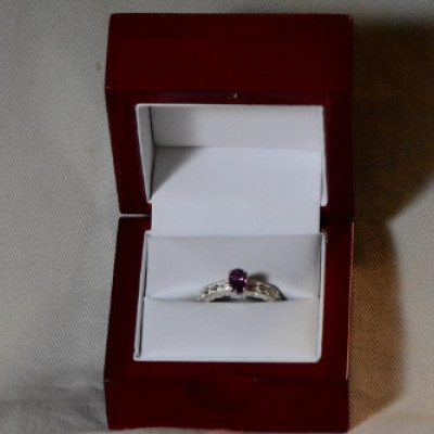 Pink Sapphire Ring, Certified Fancy Pink VS Clarity Sapphire Ring 0.75 Carats Appraised at 750.00, Sterling Silver, Size 7
