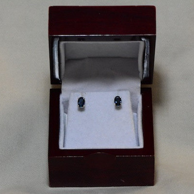 Sapphire Earrings, Blue Sapphire Stud Earrings 1.21 Carat Appraised at 950.00, September Birthstone, Natural Sapphire Jewellery, Oval Cut