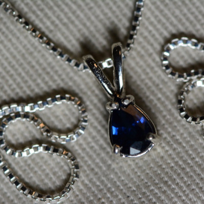 Sapphire Necklace, Blue Sapphire Pendant 0.60 Carat Appraised at 500.00, September Birthstone, Genuine Sapphire Jewellery, Oval Cut