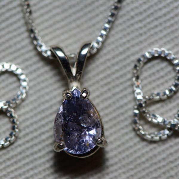 Sapphire Necklace, Purple Sapphire Pendant 1.40 Carat Appraised at 1,100.00, September Birthstone, Natural Sapphire Jewellery, Pear Cut