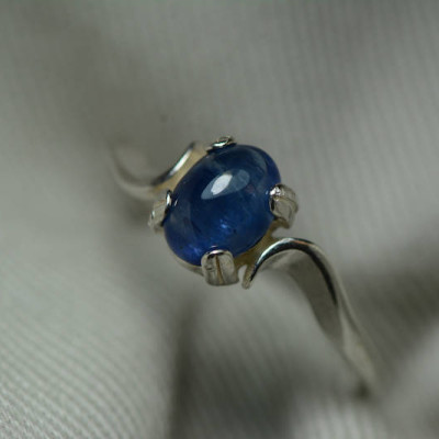 Sapphire Ring, Blue Sapphire Cabochon Ring 1.12 Carat Appraised at 500.00, September Birthstone, Natural Sapphire Jewelry, Oval Cut