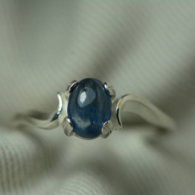 Sapphire Ring, Blue Sapphire Cabochon Ring 1.17 Carat Appraised at 525.00, September Birthstone, Natural Sapphire Jewelry, Oval Cut