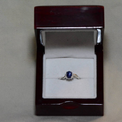 Sapphire Ring, Blue Sapphire Cabochon Ring 1.21 Carat Appraised at 550.00, September Birthstone, Natural Sapphire Jewelry, Oval Cut