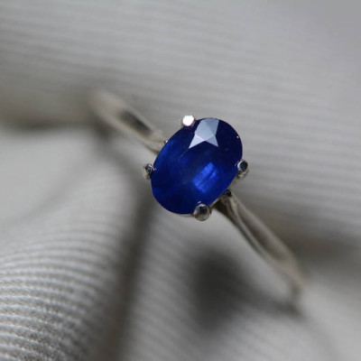 Sapphire Ring, Blue Sapphire Solitaire Ring 0.83 Carat Appraised at 625.00, September Birthstone, Natural Sapphire Jewelry, Oval Cut