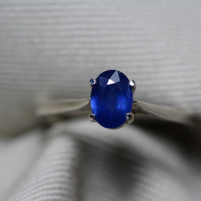 Sapphire Ring, Blue Sapphire Solitaire Ring 0.83 Carat Appraised at 625.00, September Birthstone, Natural Sapphire Jewelry, Oval Cut