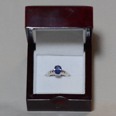 Tanzanite Ring, 1.97 Carat Tanzanite Solitaire Ring, Sterling Silver, Certified, Oval Cut, Real Genuine Natural Tanzanite Jewellery