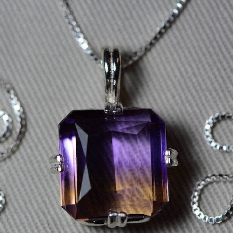 •STRAY• ametrine + silver necklace