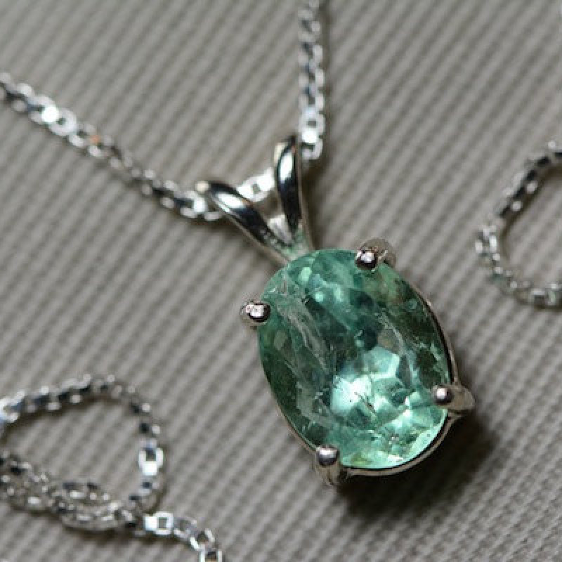 Emerald Necklace, Colombian Emerald Pendant 2.08 Carat Appraised at ...