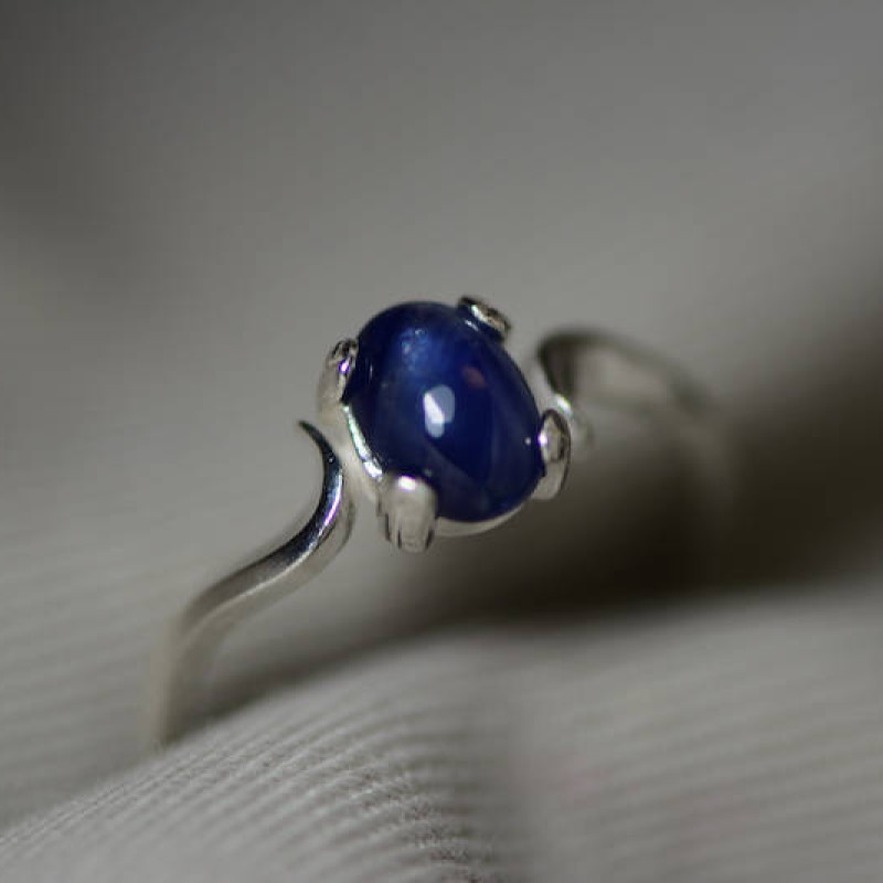 Sapphire Ring, Blue Sapphire Cabochon Ring 1.09 Carat Appraised at 500. ...
