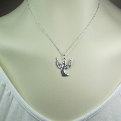 Angel Necklace Sterling Silver Angel Wing Necklace - Angel Jewelry - Memorial Necklace - Remembrance Necklace