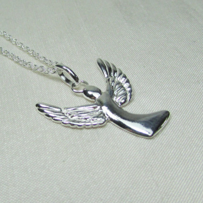 Angel Necklace Sterling Silver Angel Wing Necklace - Angel Jewelry - Memorial Necklace - Remembrance Necklace
