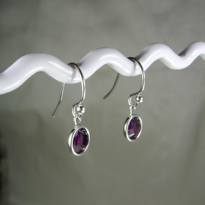 Birthstone Earrings - Bridesmaid Jewelry - Swarovski Crystal Earrings Sterling Silver Bridesmaid Earrings - Bridesmaid Gift Wedding Jewelry