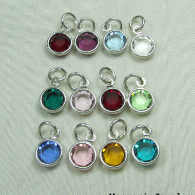 Birthstone Earrings Sterling Silver Bridesmaid Jewelry - Swarovski Crystal Earrings - Bridesmaid Earrings Bridesmaid Gift Wedding Jewelry