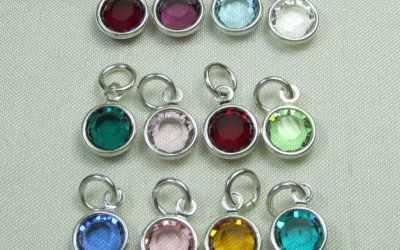 Personalized Birthstone Initial Necklaces | Sterling Silver & Swarovski | All Birthstone