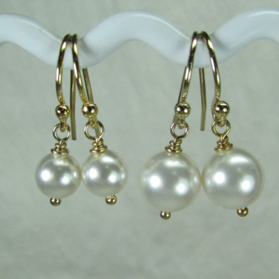 Bridesmaid Jewelry Gold Pearl Earrings Pearl Prom Jewelry Pearl Bridal Earrings Gold Wedding Jewelry Bridesmaid Gift