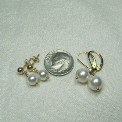 Bridesmaid Jewelry Gold Pearl Earrings Pearl Prom Jewelry Pearl Bridal Earrings Gold Wedding Jewelry Bridesmaid Gift