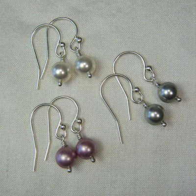 Bridesmaid Jewelry Pearl Bridesmaid Earrings - Swarovski Crystal Pearl Earrings - Pearl Bridal Earrings - Wedding Jewelry - Bridesmaid Gift