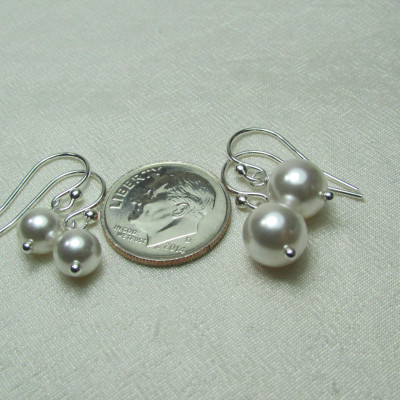Bridesmaid Jewelry Pearl Earrings Pearl Bridesmaid Earrings Pearl Prom Jewelry Pearl Wedding Jewelry Bridesmaid Gift Bridal Jewelry