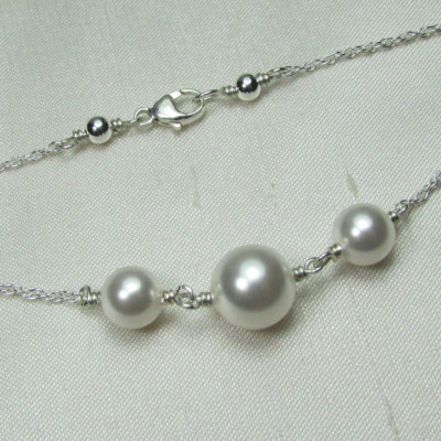 Bridesmaid Jewelry Set of 4 Bridesmaid Necklace Pearl Necklace Bridesmaid Gift Wedding Jewelry Bridal Party Gifts