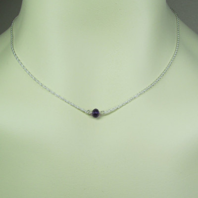 Bridesmaid Necklace - Bridesmaid Jewelry - Small Gemstone Birthstone Necklace - Bridesmaid Gift - Layered Necklace Dainty Layering Jewelry