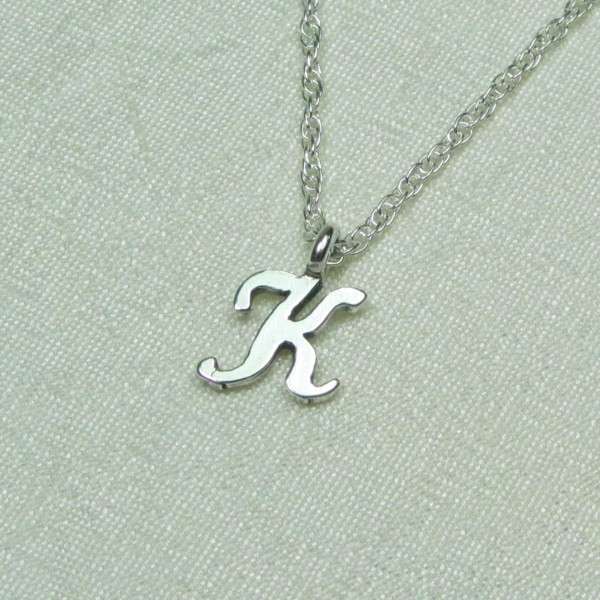 Dainty Initial Necklace Sterling Silver Monogram Necklace Personalized Necklace Bridesmaid Jewelry Bridesmaid Gift Letter Initial Jewelry