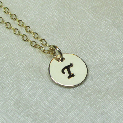 Gold Initial Necklace Monogram Necklace Gold Bridesmaid Necklace Personalized Bridesmaid Jewelry Bridesmaid Gift Gold Dot Layered Necklace