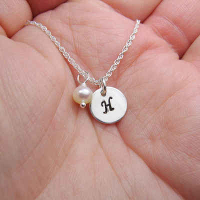 Initial Necklace Personalized Necklace Bridesmaid Gift Birthstone Necklace Monogram Bridesmaid Jewelry Mothers Necklace Bridesmaid Necklace