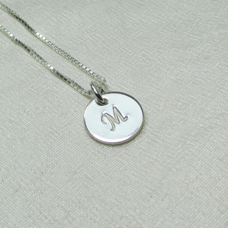 Initial Necklace Sterling Silver Monogram Necklace Bridesmaid Gift Bridesmaid Jewelry Dainty Persona 249216203 9386