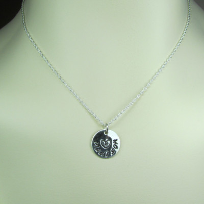 Monogram Necklace Sterling Silver Initial Necklace Personalized Name Necklace Mom Necklace Personalized Jewelry Gift for Mothers Necklace