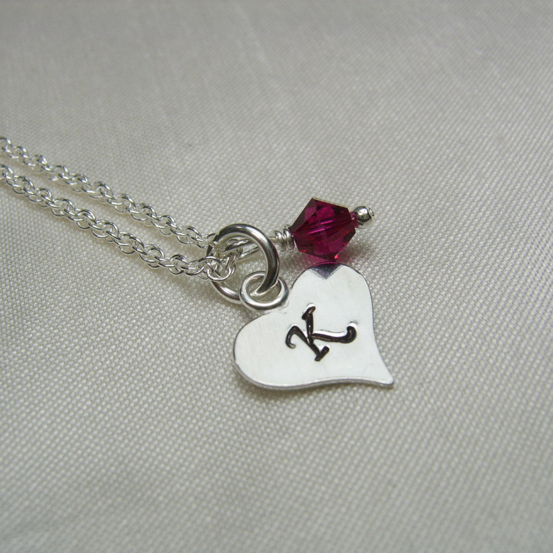 Personalized Mothers Sterling Silver Initial Necklace