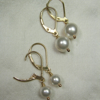 Pearl Bridesmaid Earrings Gold Bridesmaid Jewelry Gold Pearl Earrings Gold Pearl Bridal Earrings Gold Wedding Jewelry Bridesmaid Gift