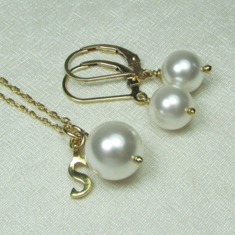 Gold Bridesmaid Jewelry Set Personalized Bridal Jewelry Set Bridesmaid