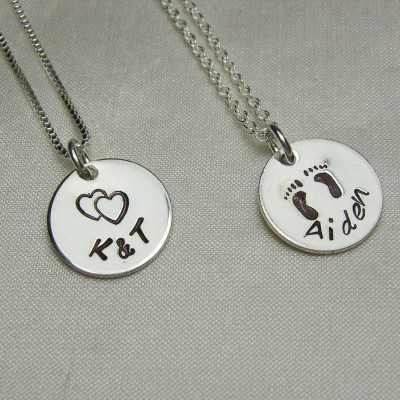 Personalized Mothers Necklace Initial Necklace Monogram Necklace Custom ...