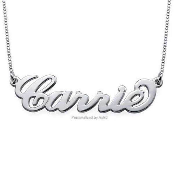 18k White Gold Personalised Name Necklace