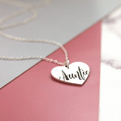 Aunt Necklace Gift | Sterling Silver | Best Auntie Gifts | Aunt Gift Necklace | Best Auntie Ever | Dainty Name Necklace | Best Auntie |