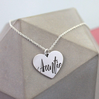 Aunt Necklace Gift | Sterling Silver | Best Auntie Gifts | Aunt Gift Necklace | Best Auntie Ever | Dainty Name Necklace | Best Auntie |