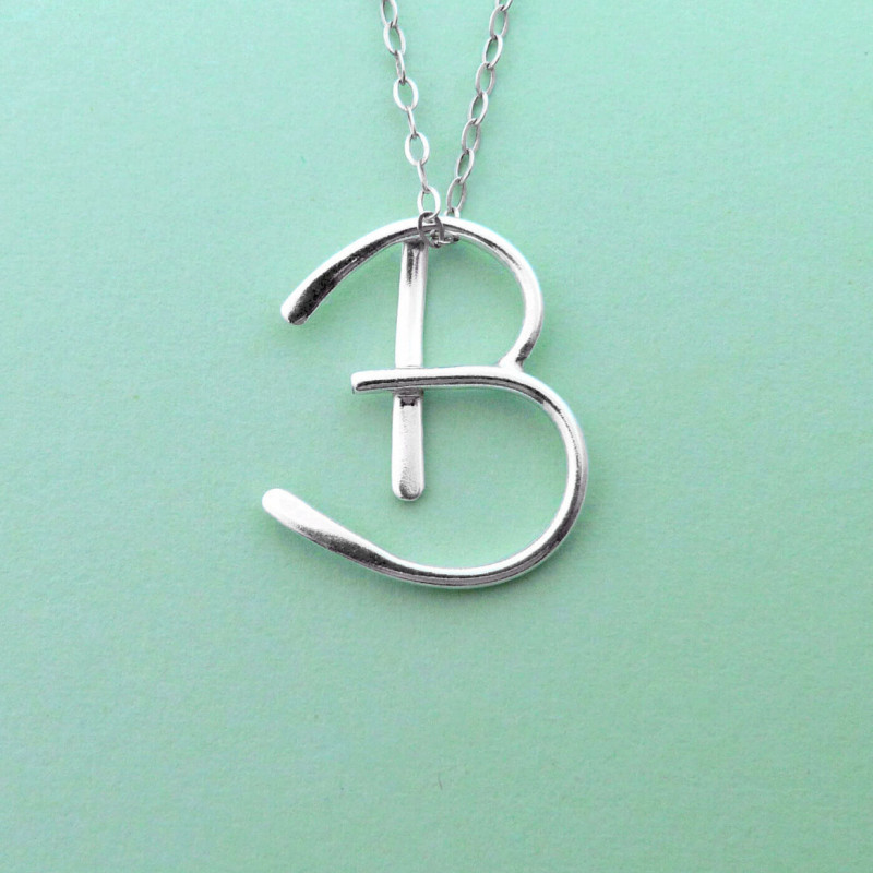 Buy B Initial Necklace for Women Tiny Letter Necklace Dainty Initial  Necklace Silver B Necklace Gold Rose Gold Online in India - Etsy