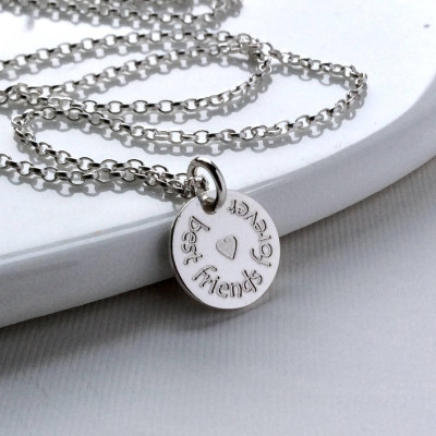 BFF, necklace, personalized, best friend gift, gift for friend, best friend necklace, best friend birthday, sterling silver, silver necklace