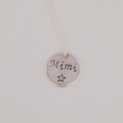 Baby Name Necklace, Sterling Silver Handmade in the UK, Perfect present for a special little girls Birthday, Baptism, Christening