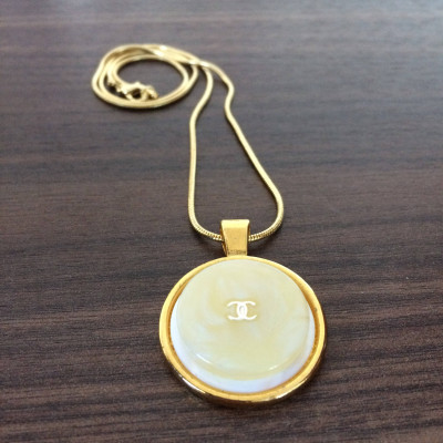 Beautiful Repurposed Chanel-like Button Necklace