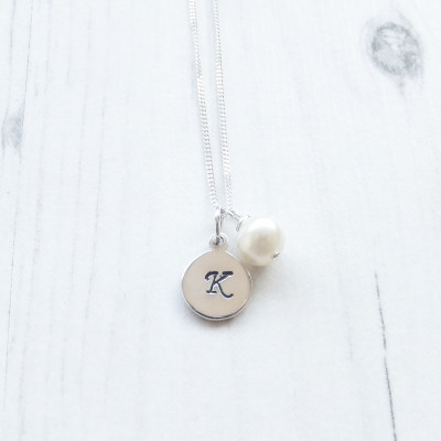 Best friend gift - Bridesmaid gift - Friendship gift- Thank you gift - initial necklace - personalized necklace