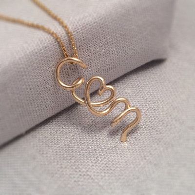 Couples Initials Necklace | Gold Filled Couple Necklace | Girlfriend Necklace | Children's Initials Necklace | Gift for Her