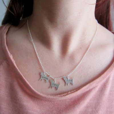 Custom cat necklace, custom name necklace. sterling silver cat necklace, personalized cat necklace, personalized Christmas gifts, pet gifts