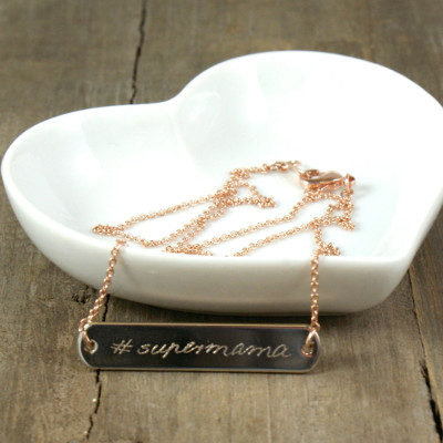 Delicate engraved necklace Mothers Day,rosegold plated personalized necklace, necklace with name, layering necklace, mother day gift