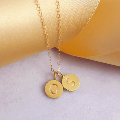 Disc Necklace | Funny Card for Mom | 18k Initial Necklace | Mommy Jewelry Gift | Dainty Thin Chain | Letter Necklaces | Funny Love Card|G